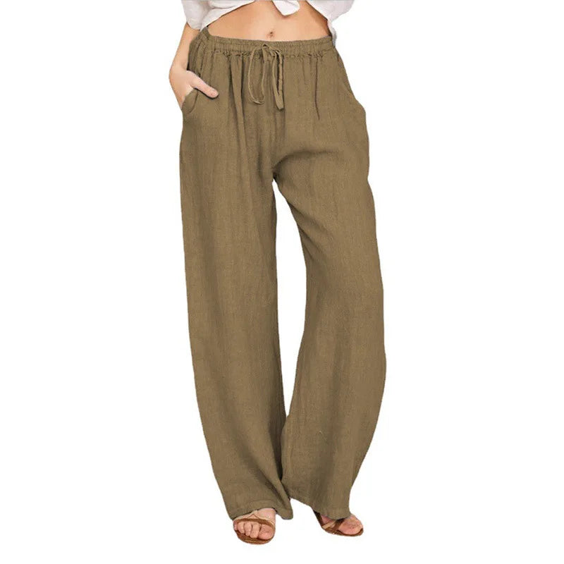 Zomer Linnen Broek Dames – Relaxed Fit met Elastische Taille