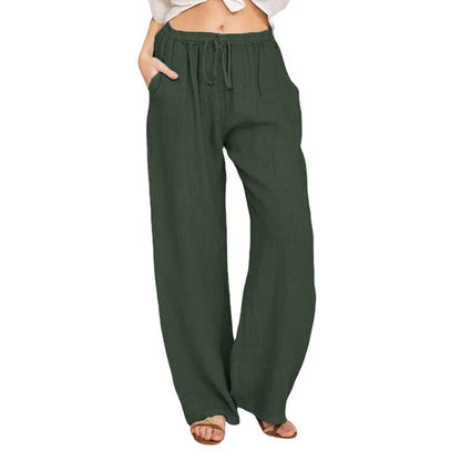 Zomer Linnen Broek Dames – Relaxed Fit met Elastische Taille
