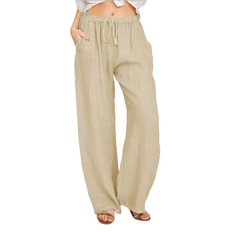 Zomer Linnen Broek Dames – Relaxed Fit met Elastische Taille