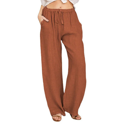 Zomer Linnen Broek Dames – Relaxed Fit met Elastische Taille