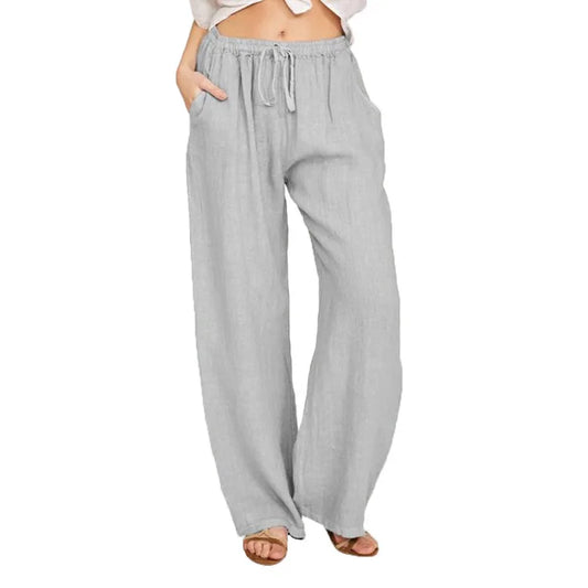 Zomer Linnen Broek Dames – Relaxed Fit met Elastische Taille