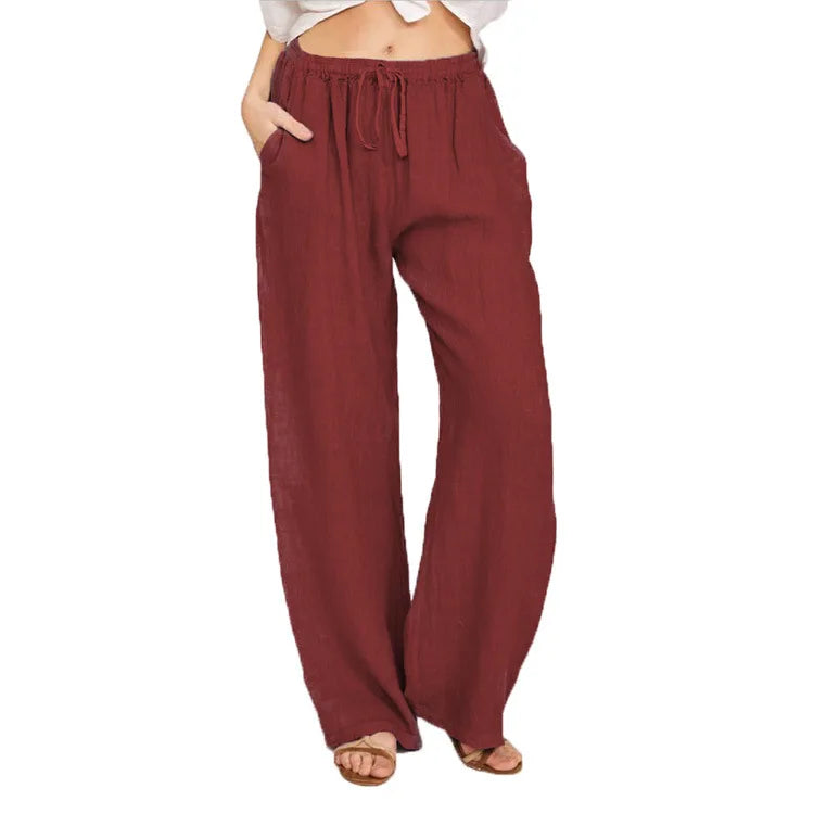 Zomer Linnen Broek Dames – Relaxed Fit met Elastische Taille