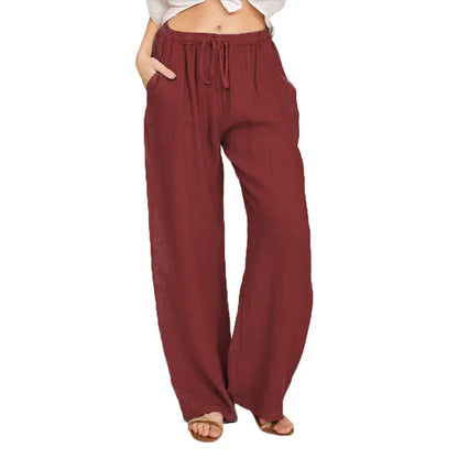 Zomer Linnen Broek Dames – Relaxed Fit met Elastische Taille